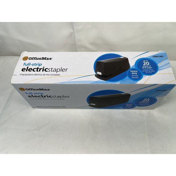 OfficeMax‎ 20 Sheet Full Strip Electric Stapler OM01995 Heavy Duty 011491019952 - Picture 2 of 4